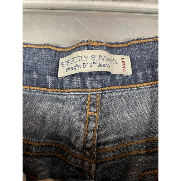 VTG Levis 512 Jeans Slimming Straight Womens 14M 32X31 Blue Medium Wash Denim - Picture 4 of 14